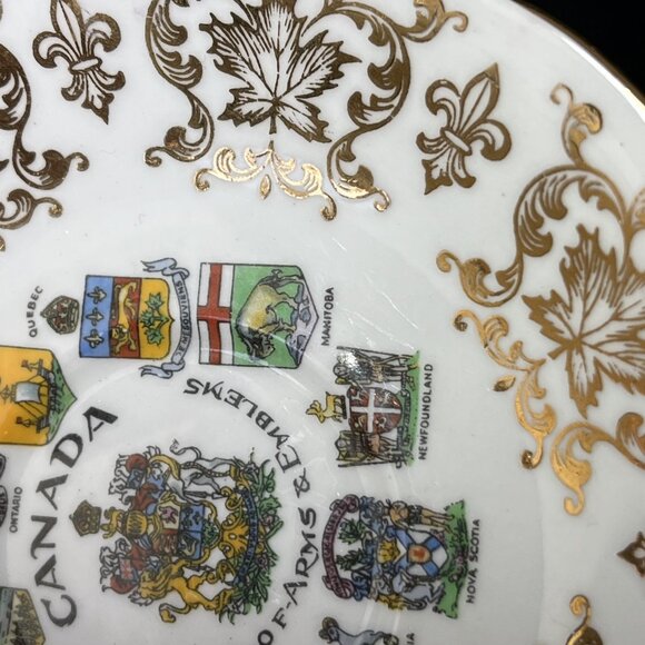 Paragon Tea Cup And Saucer Canada Coats Of Arms & Emblems Fine Bone China UK - Picture 12 of 16